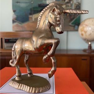 Vintage brass unicorn